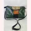 Ronald Furst Design Shoulder Messenger Bag Cheetah Print Fur Flap