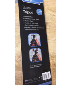 VIVITAR 10 INCH MINI FLEXIBLE SPIDER TRIPOD back 681066675496