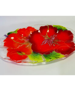 Art Glass platter dish display plate