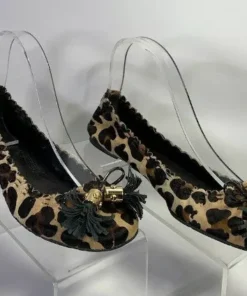 Tory Burch Calf Hair Animal Print Flats Size 6.5