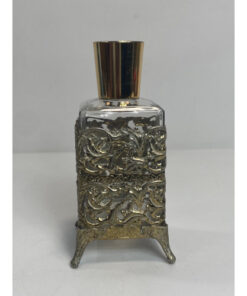 Vintage Hollywood Regency Ormolu Filigree Vanity Perfume Bottle