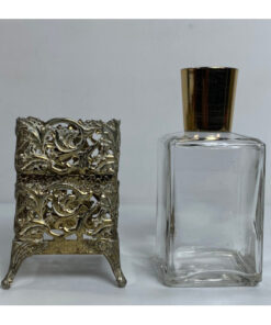 Alternative view of Vintage Hollywood Regency Ormolu Filigree Vanity Perfume Bottle