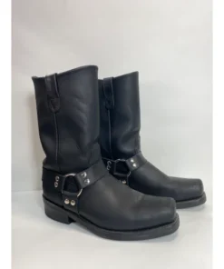 Double-H Men’s “Barry” Black Leather Harness Boots Style 4008 Size 9D
