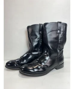 Laredo Black Leather Western Cowboy Boots Mens Size 10.5D Style 28-7902