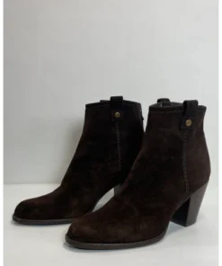 Stuart Weitzman HipGal Brown Suede Ankle Boots Shoes Size 8M