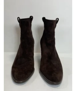 Alternative view of Stuart Weitzman HipGal Brown Suede Ankle Boots Shoes Size 8M